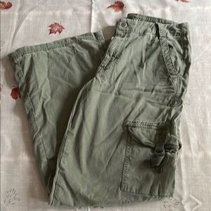 American Eagle super high rise baggy wide leg cargo pants